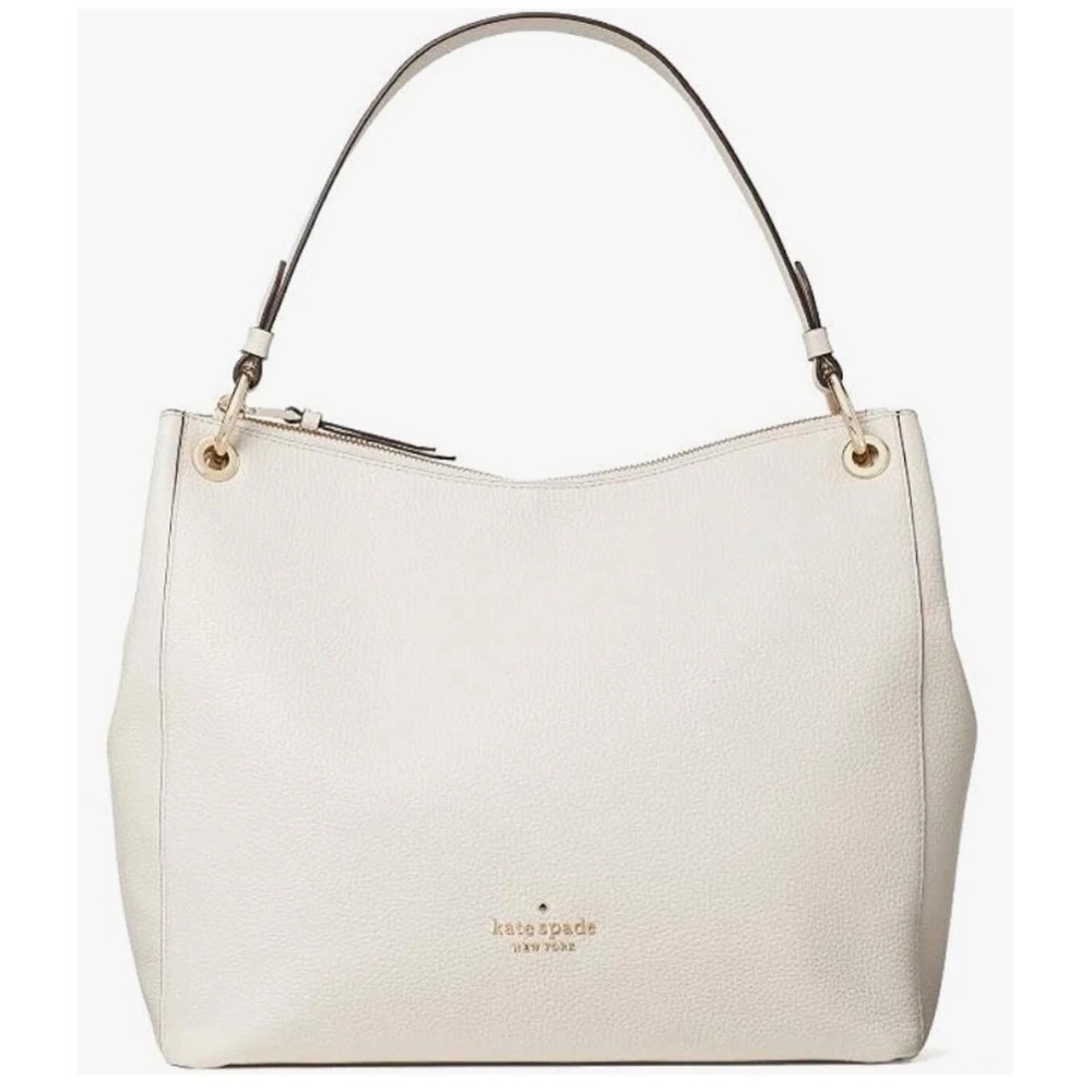 Kate Spade New York Parchment Pebbled Leather Hobo Shoulder Bag